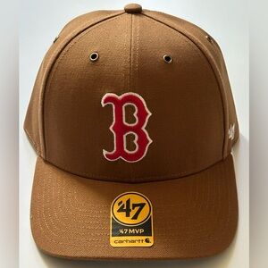 BNWT CARHARTT X BOSTON RED SOX BROWN MVP ADJUSTABLE CAP HAT BY ‘47 BRAND